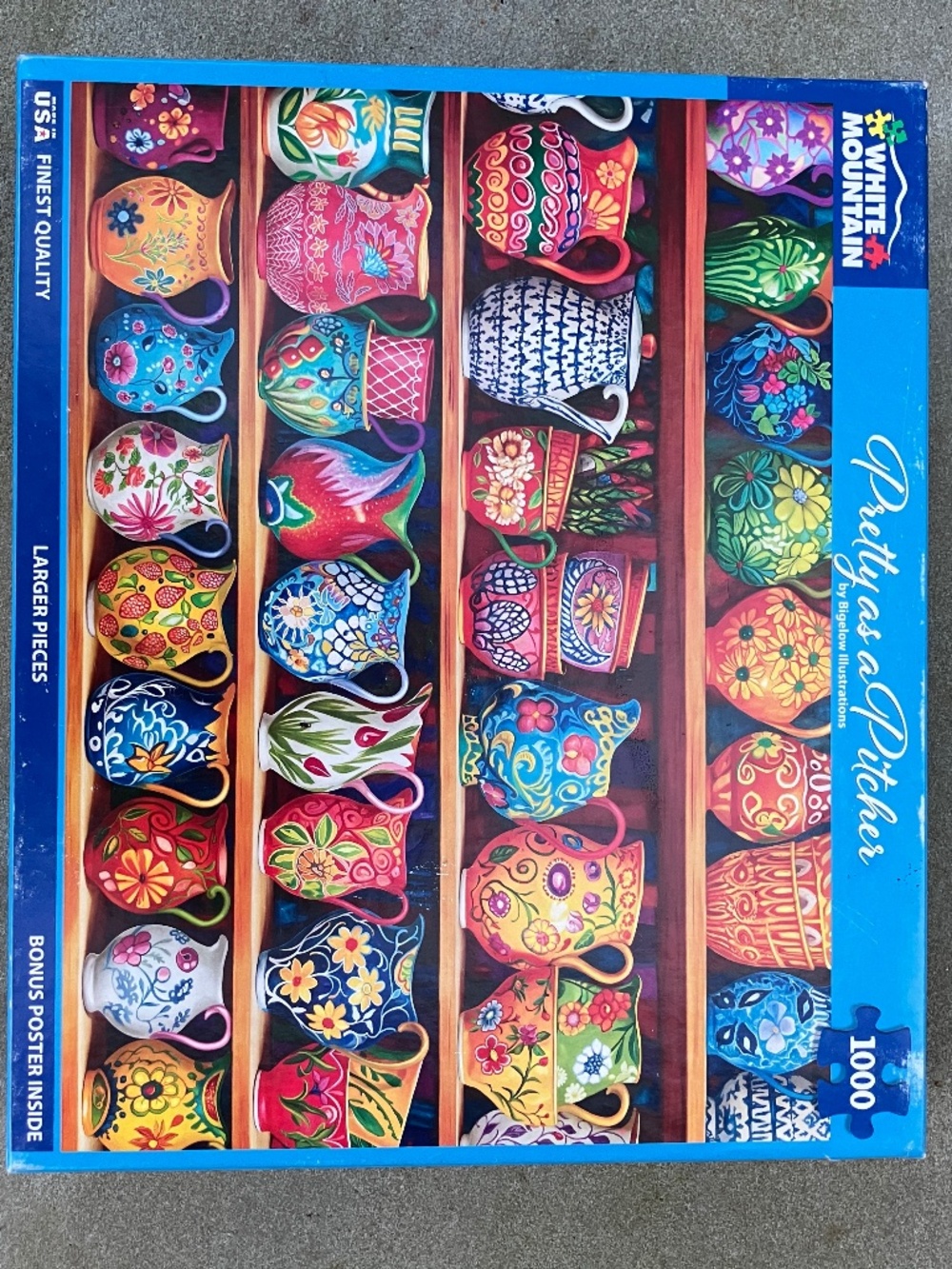 White Mountain Potpourri of Pottery 1000 Piece Puzzle Complete